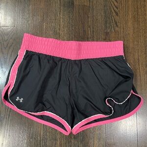 Under Armour women’s athletic shorts pink and black (medium)